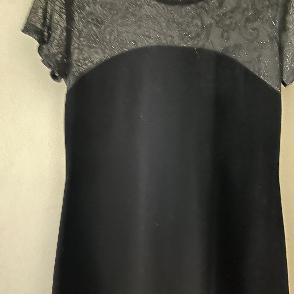 Black velvet with lace top dress